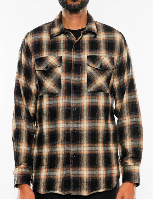 FULL PLAID CHECKERED FLANNEL LONG SLEEVE