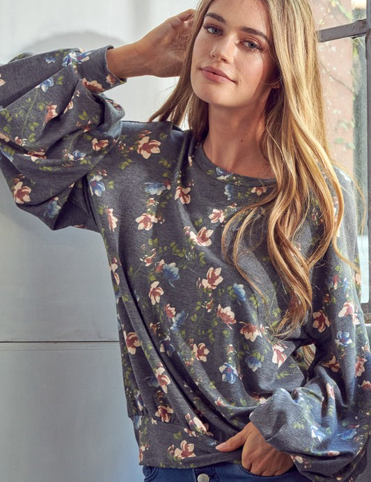 Women's Allover Floral Print Sweatshirts