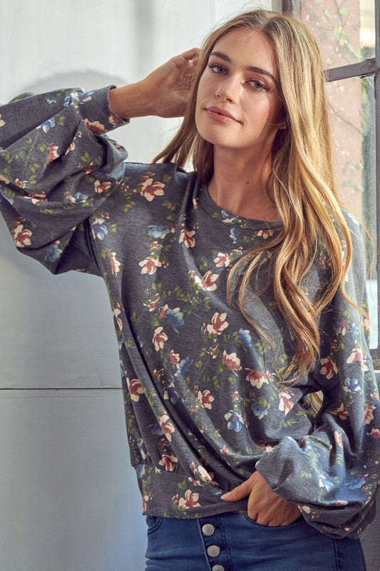 Women's Allover Floral Print Sweatshirts