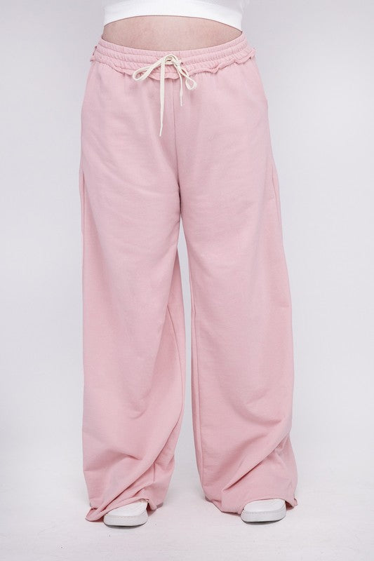 Women's Plus Relaxed Fit French Terry Drawstring Pants