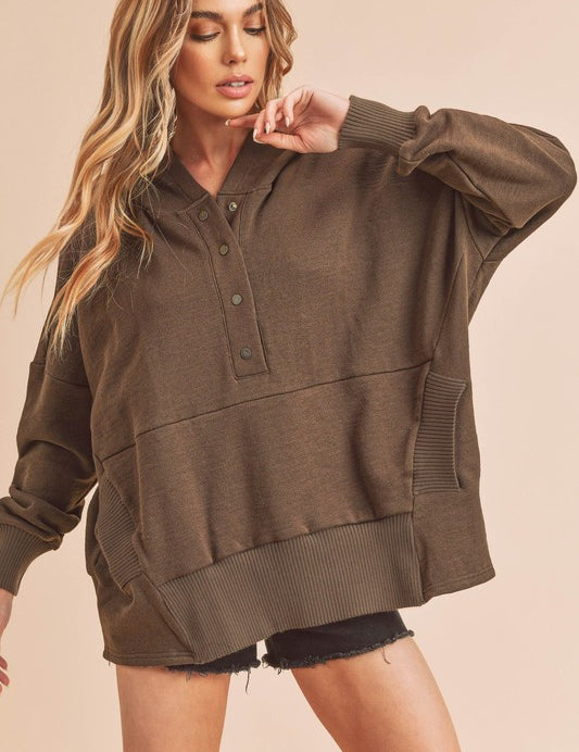 Women's Oversized Cotton Hoodie Pullover