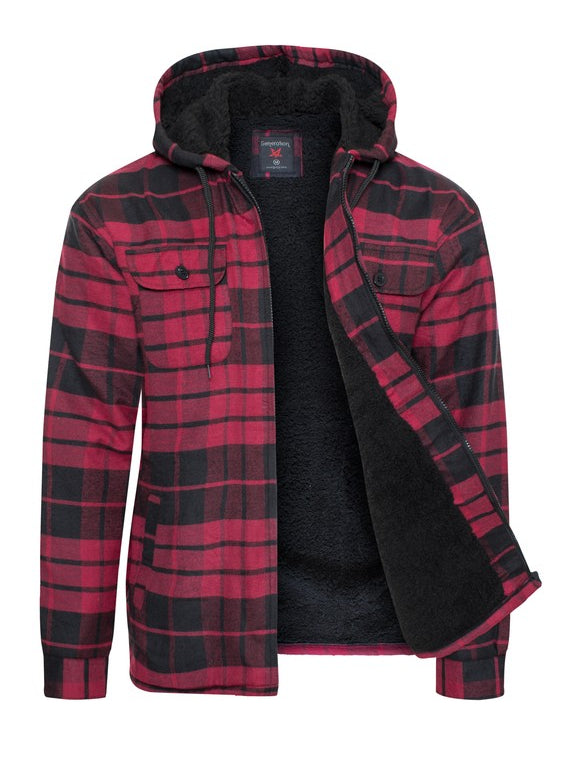 Men's Flannel Sherpa Lining Jacket