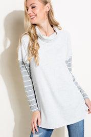 Women's Casual Loose Fit Turtle Neck Top