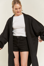 Women's Oversized Open-Front Knit Cardigan