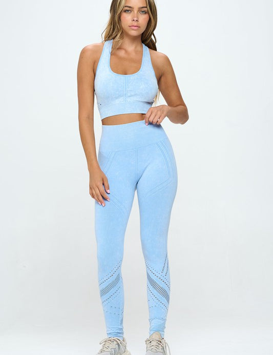 Seamless Two Piece Yoga mineral washed active set