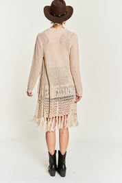 Women's Fringe Knit Cardigan