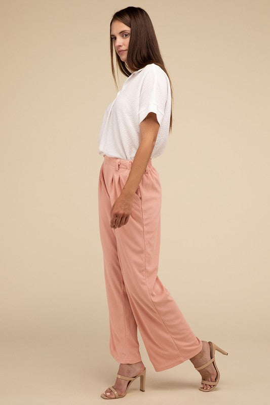 Women's Relaxed Waffle Trouser Pants