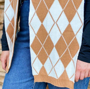 Women's Casual Argyle Knit Scarf