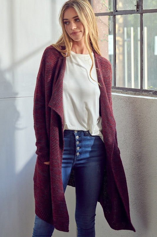 Women's Loose Fit Chunky Knit Cardigan with Pockets