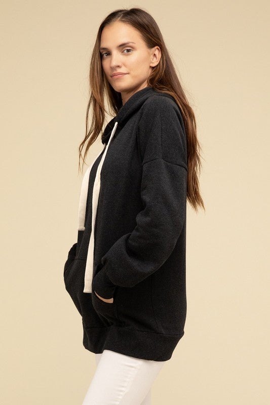 Women's Oversized Longline Hoodie Sweatshirt