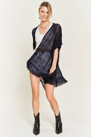 Women's Lace Ruffle Kimono