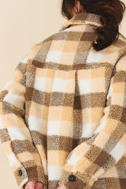 Women's Plaid Sherpa Jacket