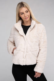 Women's Cozy Fluffy Zip-Up Jacket