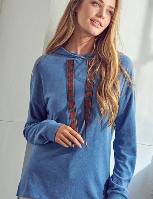 Women's Casual High-Low Brushed Terry Sweatshirt