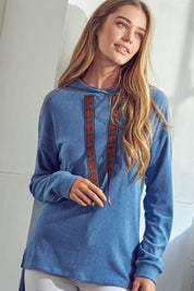 Women's Casual High-Low Brushed Terry Sweatshirt