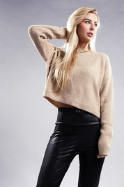 Women's Relaxed Fit Mock Neck Pullover