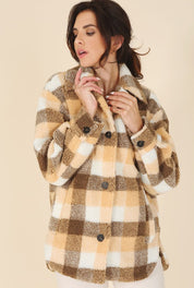 Women's Plaid Sherpa Jacket