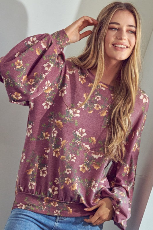 Women's Allover Floral Print Sweatshirts