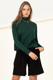 Women's Cozy High-Neckline Relaxed Sweater