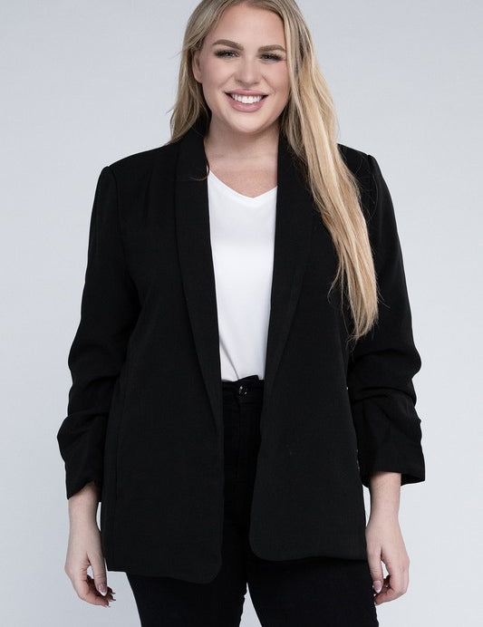 Plus Shawl Lapel Blazer