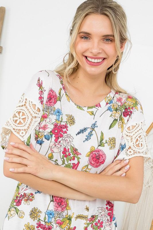 Women's Floral Boxy Top