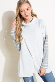 Women's Casual Loose Fit Turtle Neck Top