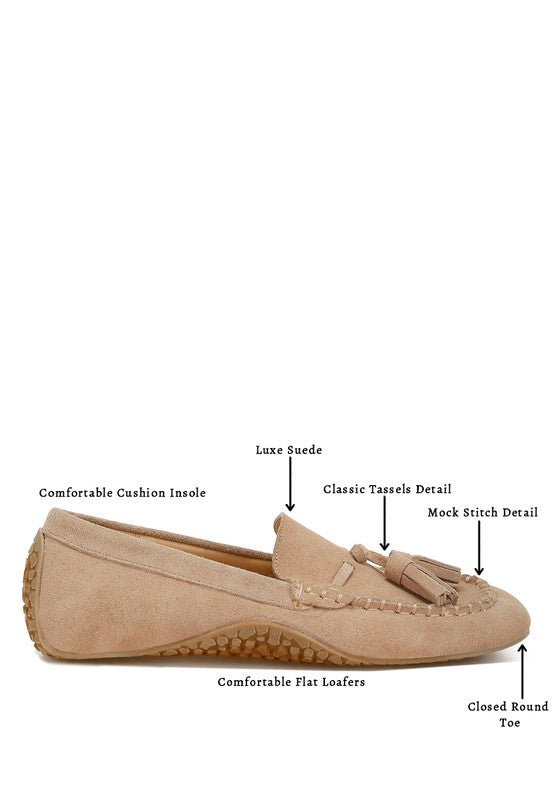 Men's Casual Suede Leather Tassel Loafers