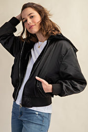 REVERSIBLE ALL WEATHER FUR LINED BOMBER JACKET