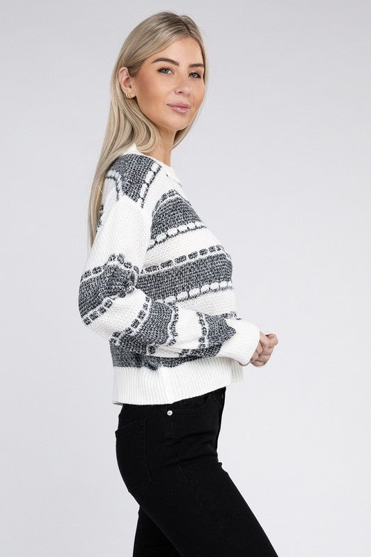 Women's Two Tone Drop Shoulder Sweater