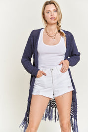 Women's Fringe Knit Cardigan