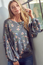 Women's Allover Floral Print Sweatshirts