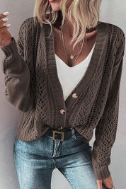 Women's Slouchy Open Knit Cardigan Sweater