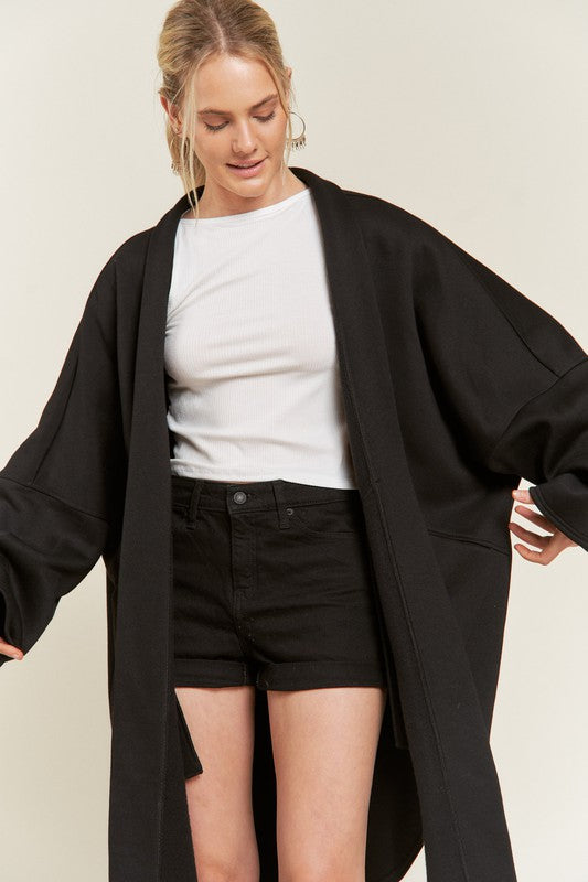 Women's Oversized Knit Cardigan with Front Pockets