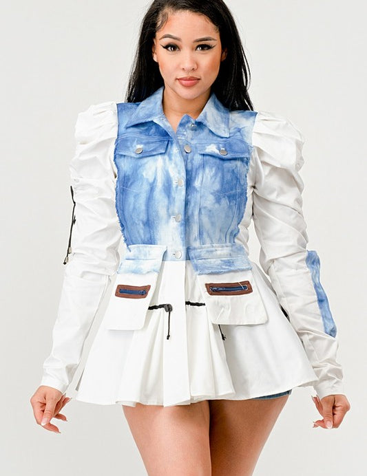 Peplum Panache Denim Jacket