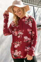 FLORAL PRINT SWEARTSHIRT