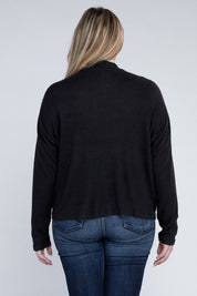 Plus Drop Shoulder Long Sleeve Top