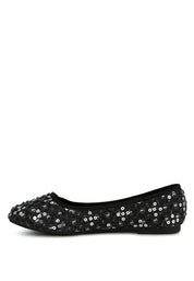 Women's Sequin Embellished Ballet Flats