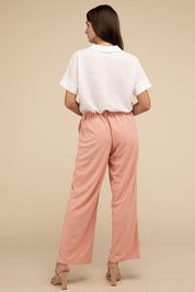 Women's Relaxed Waffle Trouser Pants