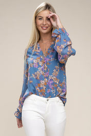 Women's Floral Chiffon Blouse