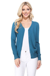 Women's Loose Fit V-Neck Button Down Knit Cardigan Sweater