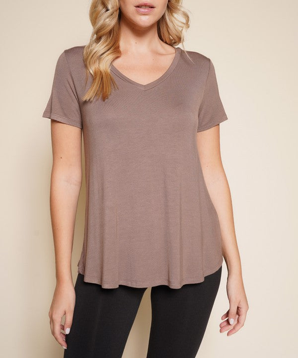 Women's Bamboo Classic V Neck Top