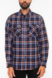 Men's Regular Fit Checker Plaid Flannel Shirt