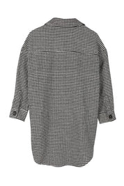 Women's Houndstooth Long Shacket