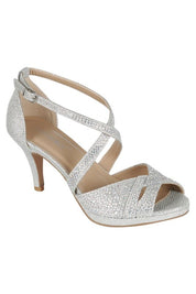 Women Ankle Cross Strap Medium Heel