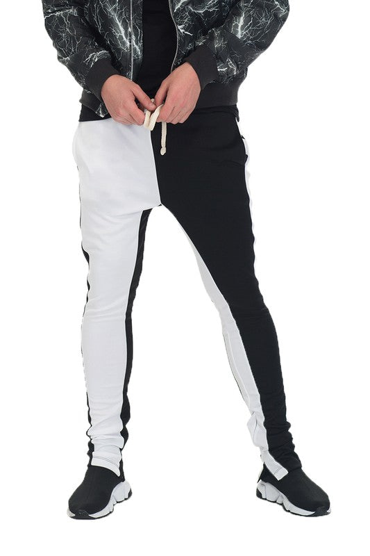 TWO TONE COLOR BLOCK TRACK PANT JOGGER