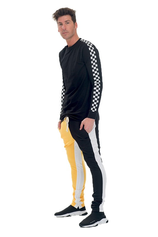 TWO TONE COLOR BLOCK TRACK PANT JOGGER