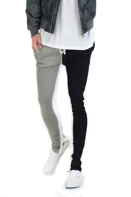 TWO TONE COLOR BLOCK TRACK PANT JOGGER