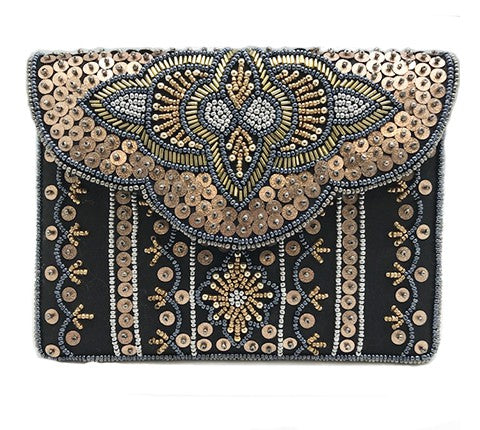 Midnight Dream Beaded Clutch Handbags Lmc 103