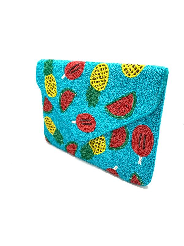 Tropical Fruit Beaded Clutch  CMI BG 5043