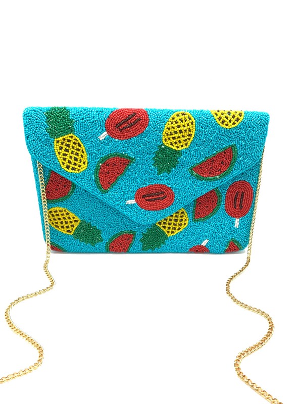 Tropical Fruit Beaded Clutch  CMI BG 5043